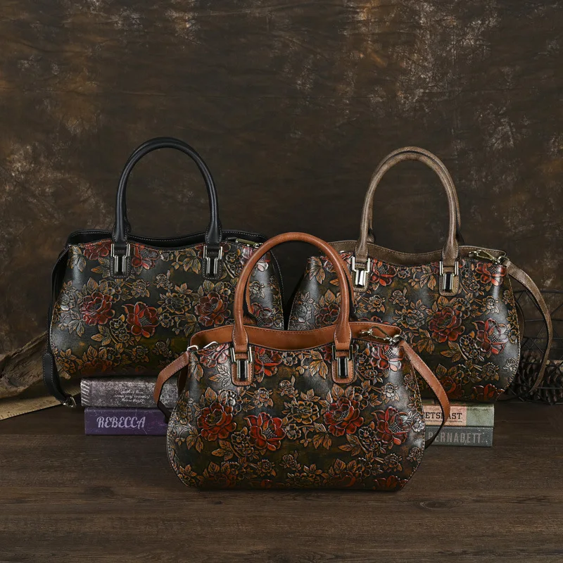 

100 Real Cowhide Leather Personalizar Bolso Art Bags Women Fashion Luxury Designer Hand Painted Messenger Bag