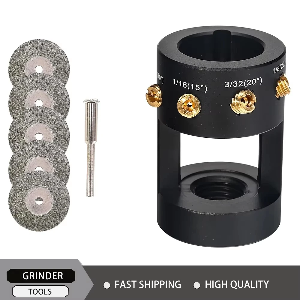 Tungsten Electrode Sharpener Grinder TIG Welding Tool W/Cut-Off Slot Multi-Angle & Offsets Horizontal Hole Electrode Grinde Tool
