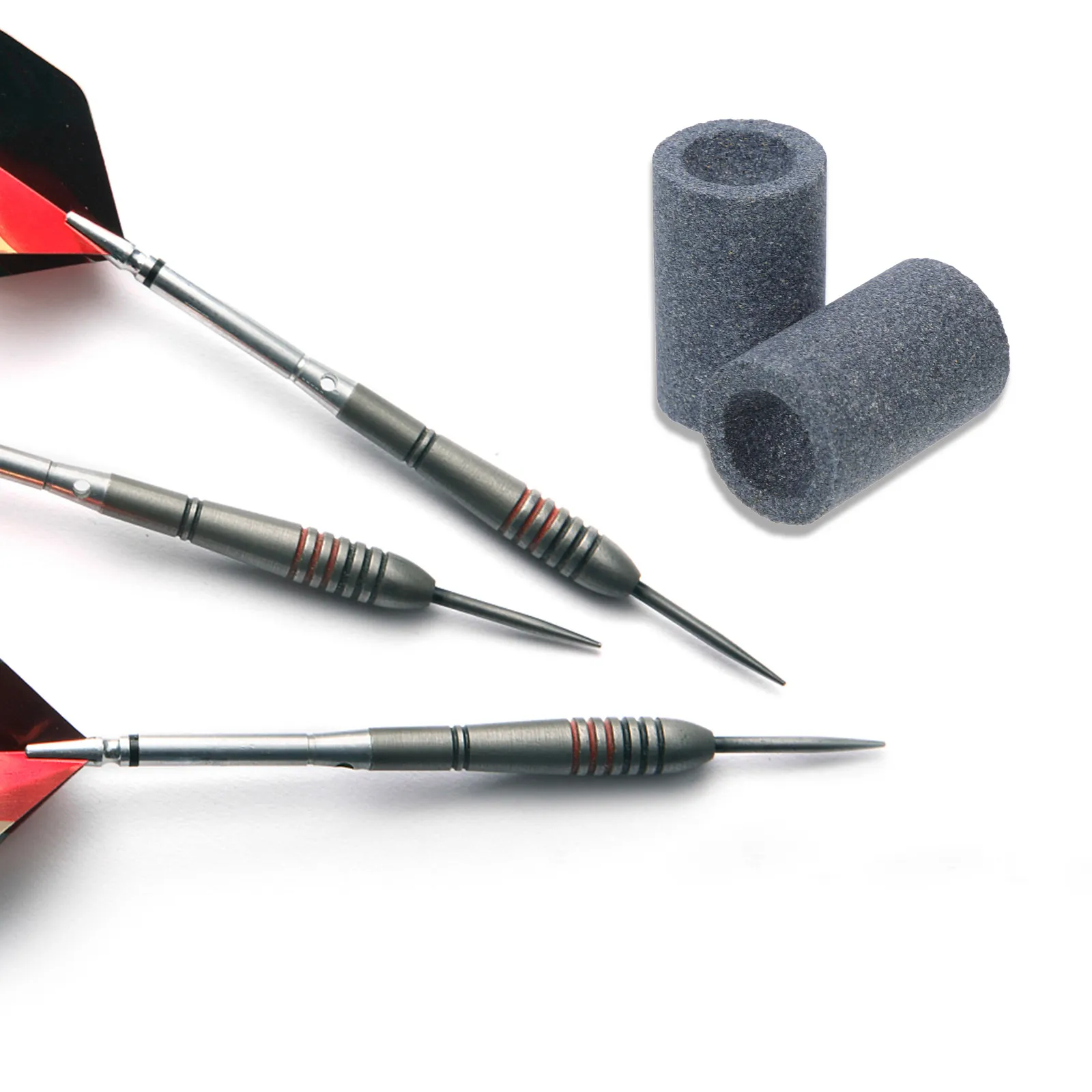 10Pcs Small Grinding Stone Dart Sharpener Professional Tip Grinder for Steel Tip Darts Polishing Filing Rounding Sharpness