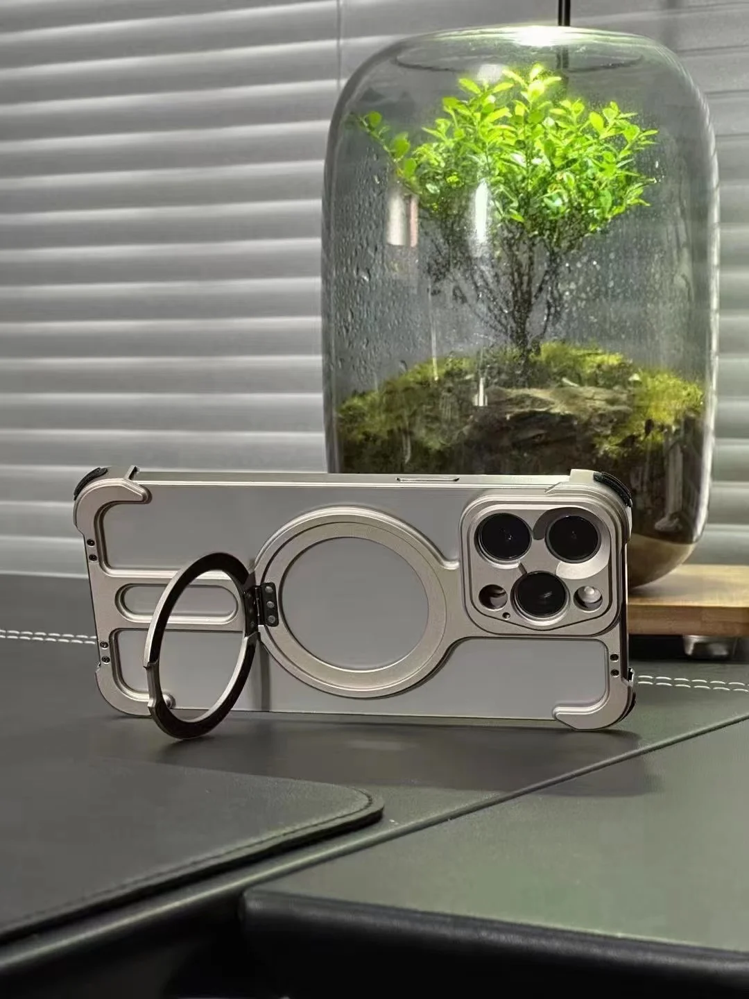 Capa protetora de celular sem fio magnética, caixa de metal, kit de lentes para iPhone 15Pro, 15Pro Max, 17mm