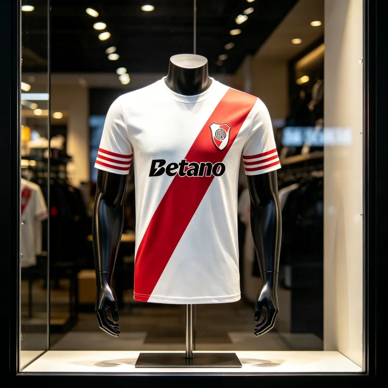 Camiseta del Equipo de Fútbol Maccabi Tel Aviv FC con Detalles Blancos, Emblema del Club y Logotipos de Patrocinadores para Aficionados, Familiares y Niños