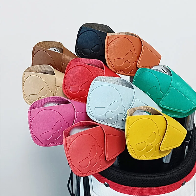 

10PCS/Set Golf Iron Cover PU Club Protector Colorful Golf Leather Iron Head Covers Protection Golf Accessories Velcro Closure