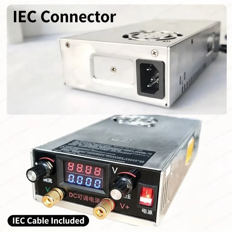 350W Adjustable Power Supply 0-95V, 0.8-13A Modded DC Charger for Lead-Acid & Lithium Battery Repair