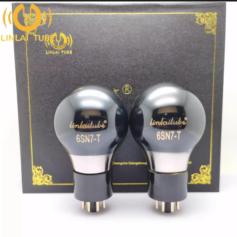 Linlai Tube 6SN7-T 6SN7T Black Glass Electronic Tube Replacement 6SN7/6H8C/6N8P/CV181/5692 Vacuum Tube Amplifier Factory Paired