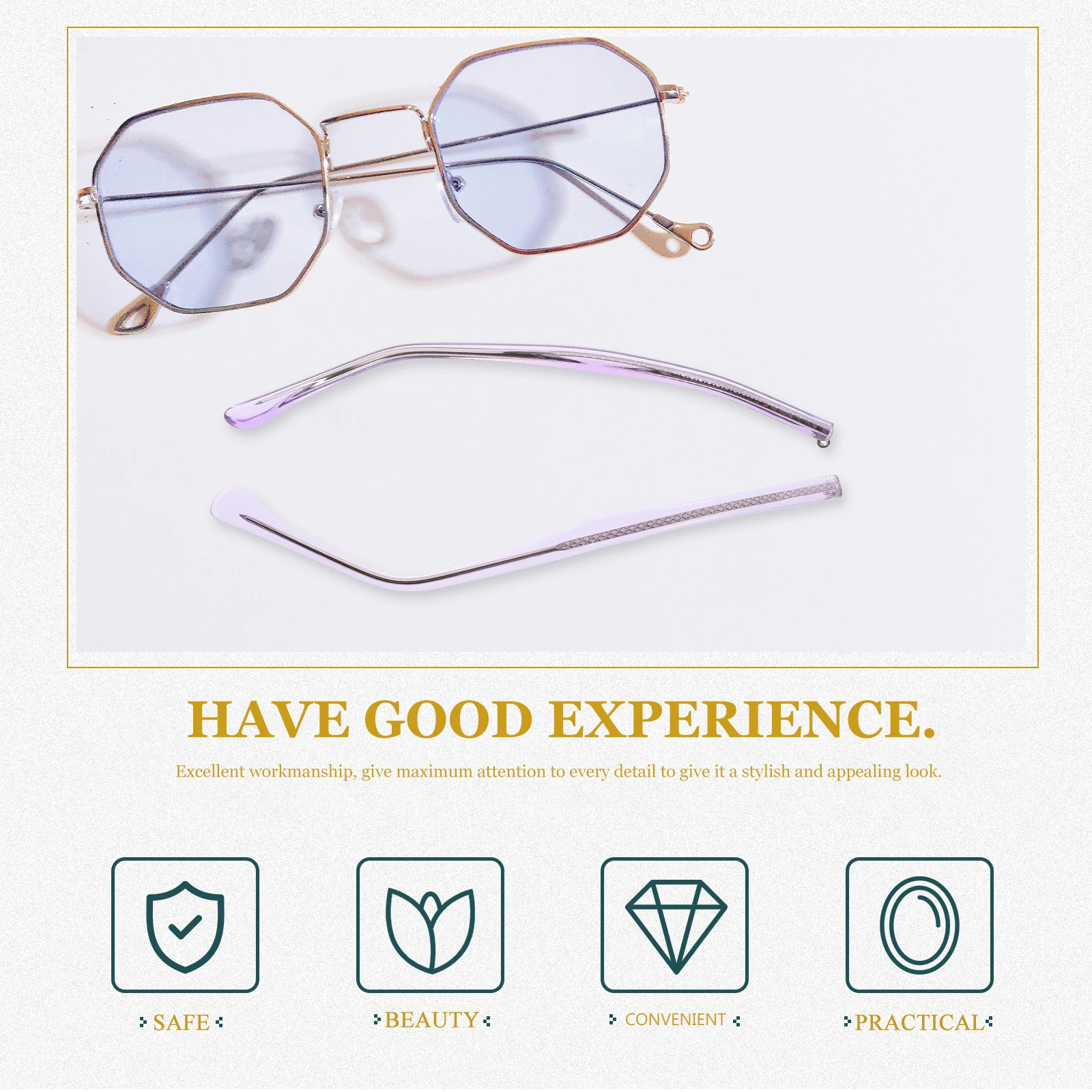

Eyeglasses Metal Temple Accessories Arm Arms Replacement Universal Temples Purple Legs
