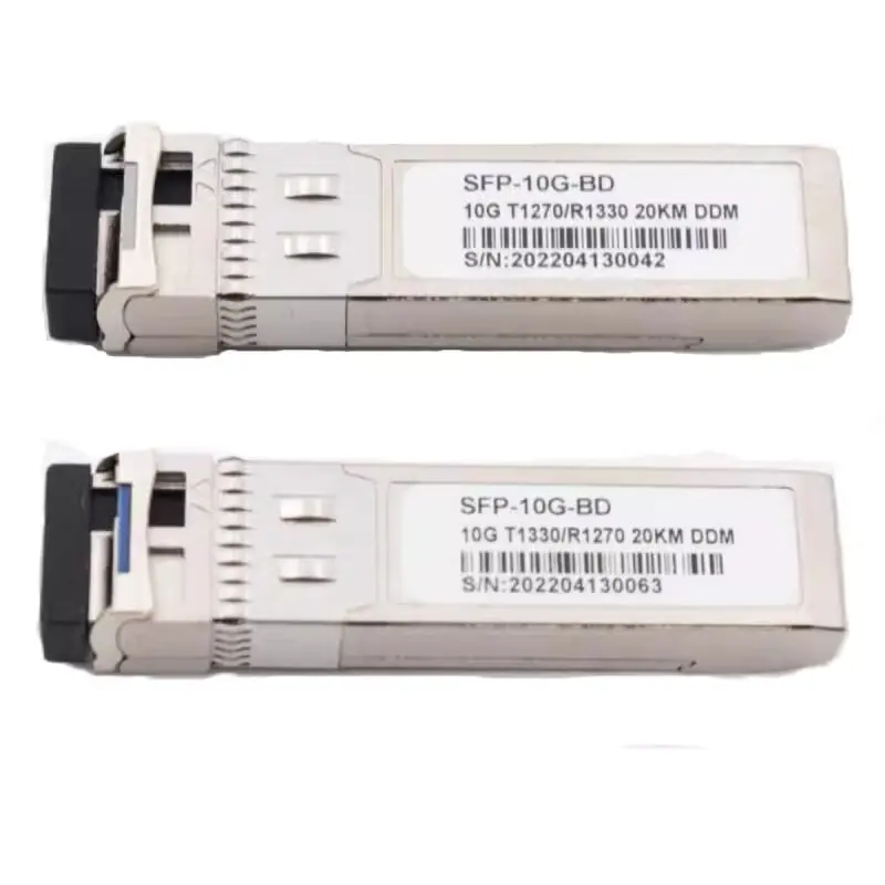 SFP-10G-Bidi SFP+ 10G 10km 20km 40km 60km 80km DDM LC Fiber Optical Transceiver Compatible with Cisco Huawei H3C Nokia etc.