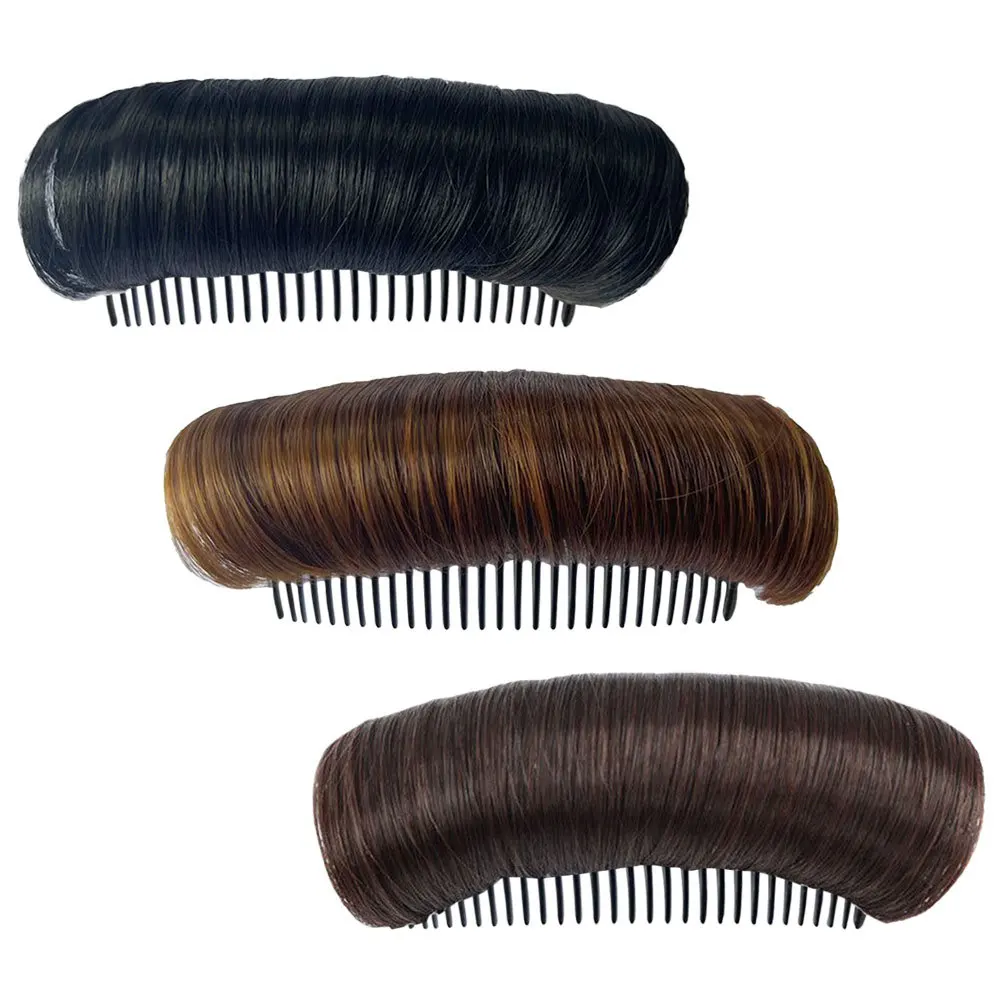 DRESSOOS 3 قطع من مشط وسادة عثرة الشعر للنساء، مشبك إكسسوارات كعكة تصفيف الحجم #3