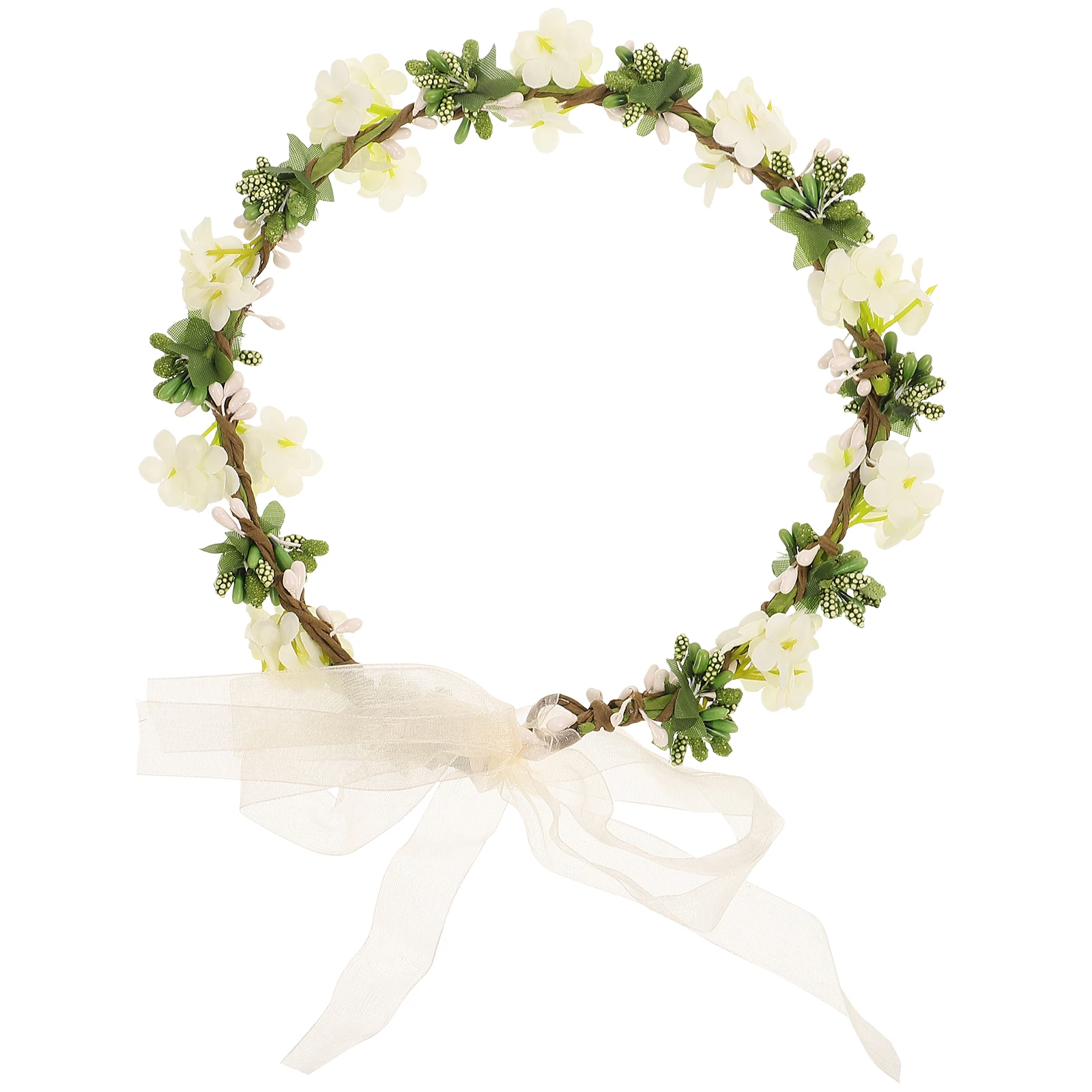

Floral Headband Wedding Hair Accessories Bridal Headwear Adjustable Size Premium Material Durable Use Elegant Design Matching