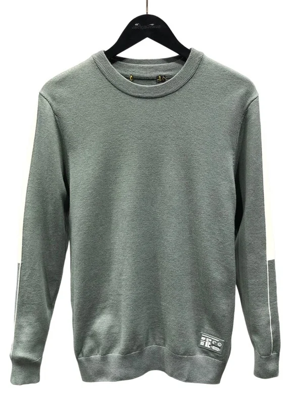 

Мужской вязаный свитер, круглый пуловер Ne, шерстяная смесь, повседневный базовый слой, осенне-зимняя коллекция, удобное дышащее...