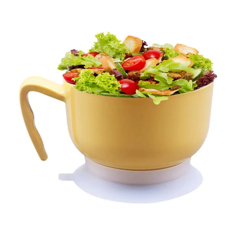 Rice Bowl Container Food Containers Rice Bowls Dinner Bowls Food Bowl Food Grade Soup Bowls Self-Feeding Dinnerware with Suction