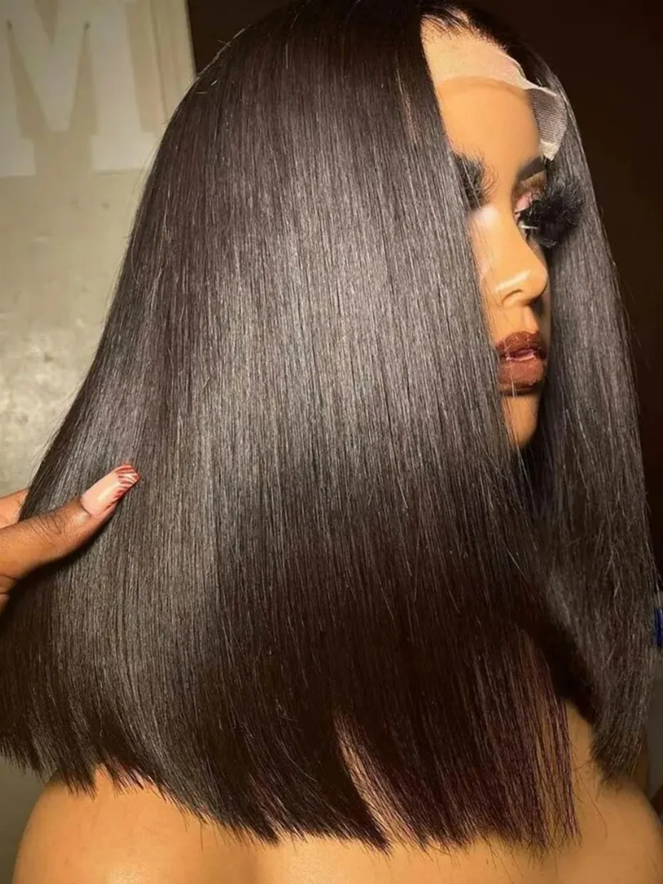 

13x6 HD Кружевной фронтальный парик Человеческие волосы 250 Плотность Необработанные вьетнамские оригинальные парики Двойной рисунок 2x6 13x4 Боб Парик из натуральных волос на кружеве спереди