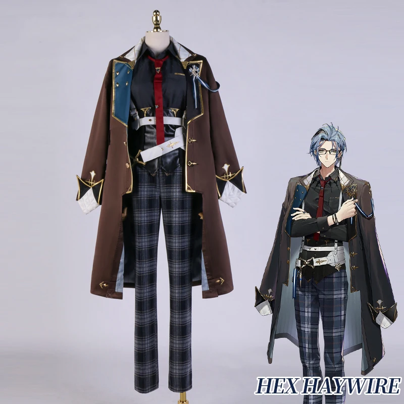 

COS-KiKi Anime Vtuber Nijisanji XSOLEIL Hex Haywire Game Suit Cosplay Costume Handsome Gorgeous Uniform Halloween Party Outfit