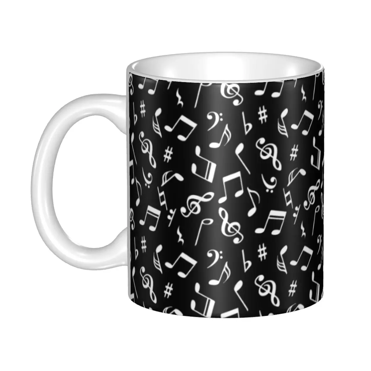 

Personalized Music Festival Musical Note Coffee Mugs DIY Ceramic Tea Milk Cups