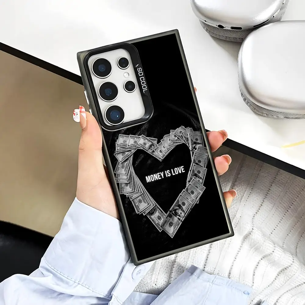 Time Power Phone Case for Samsung Galaxy S26 S25 S24 S23 S22 S21 S20 Note20 Plus Ultra Colorful Silver Cover