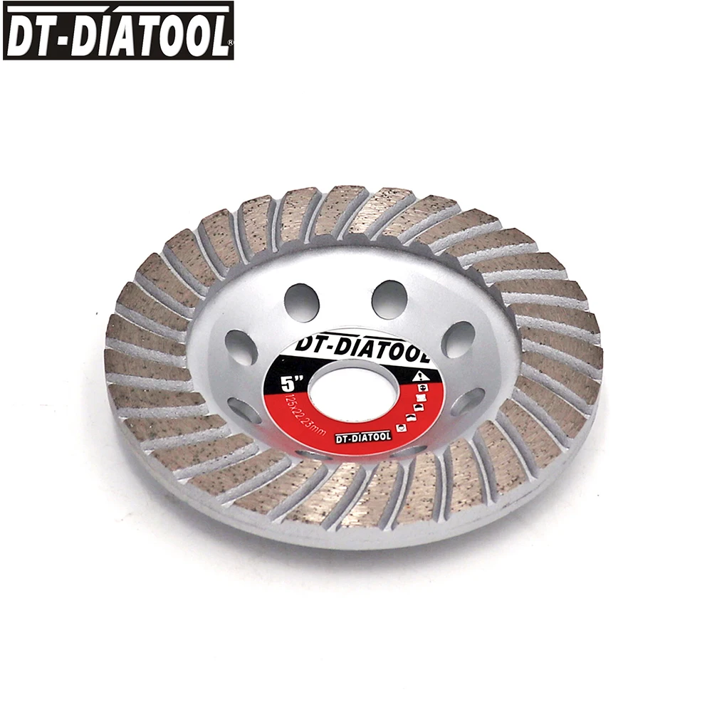 

DT-DIATOOL-Diamond Cup Grinding Wheel Discs for Concrete Brick Hard Stone, Segmented Turbo Row Disc, 125mm, 5in, 1PC