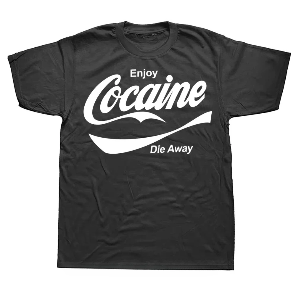 Novelty Awesome Enjoy Cocaine T Shirts Summer Men's Tracksuit O-Neck Pullover Breathable Sportswear Harajuku Fashion Streetwear