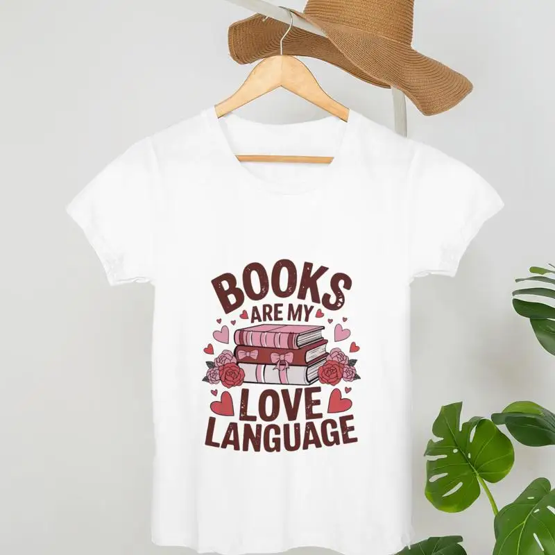 

Books Are My Love Language T Shirt Cotton Perfect For Book Lovers Reading Enthusiasts Literary S Casual Wear