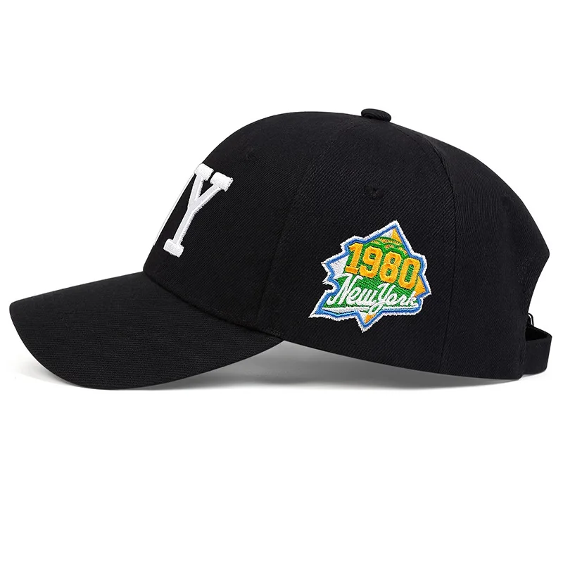 NY Baseballkappe mit Buchstabenstickerei, Baumwolle, verstellbare Snapback-Kappe, für Erwachsene, Herren, Hip-Hop-Trucker-Kappe, Gorras – Detail 6