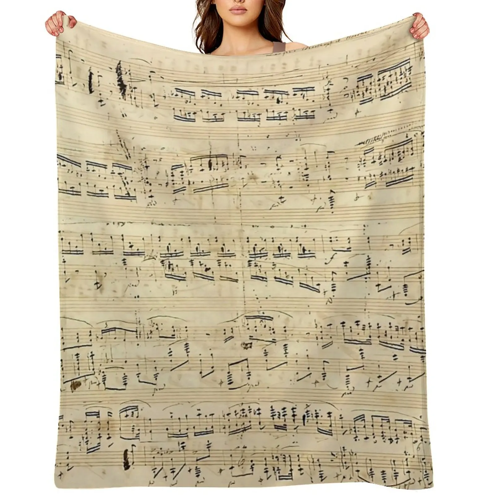 Chopin Notes (Music) Throw Blanket wednesday warm winter Moving Flannels Blankets