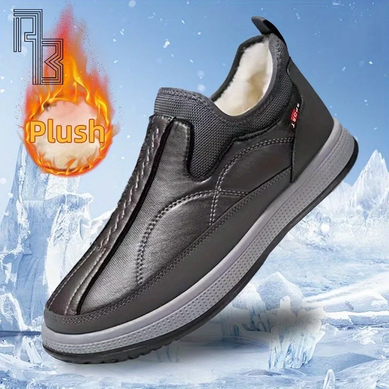 

Men's Winter New Boots, Fashionable and Warm Men's Boots, with Plush Thick Sole and Comfortable Snow Boots