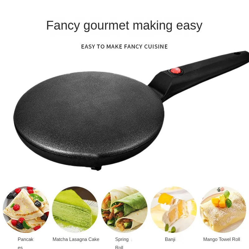 Electric Crepe Maker Non-Stick Cooking Surface Electric cake pan Baking Pan single-sided heating small pancake machine