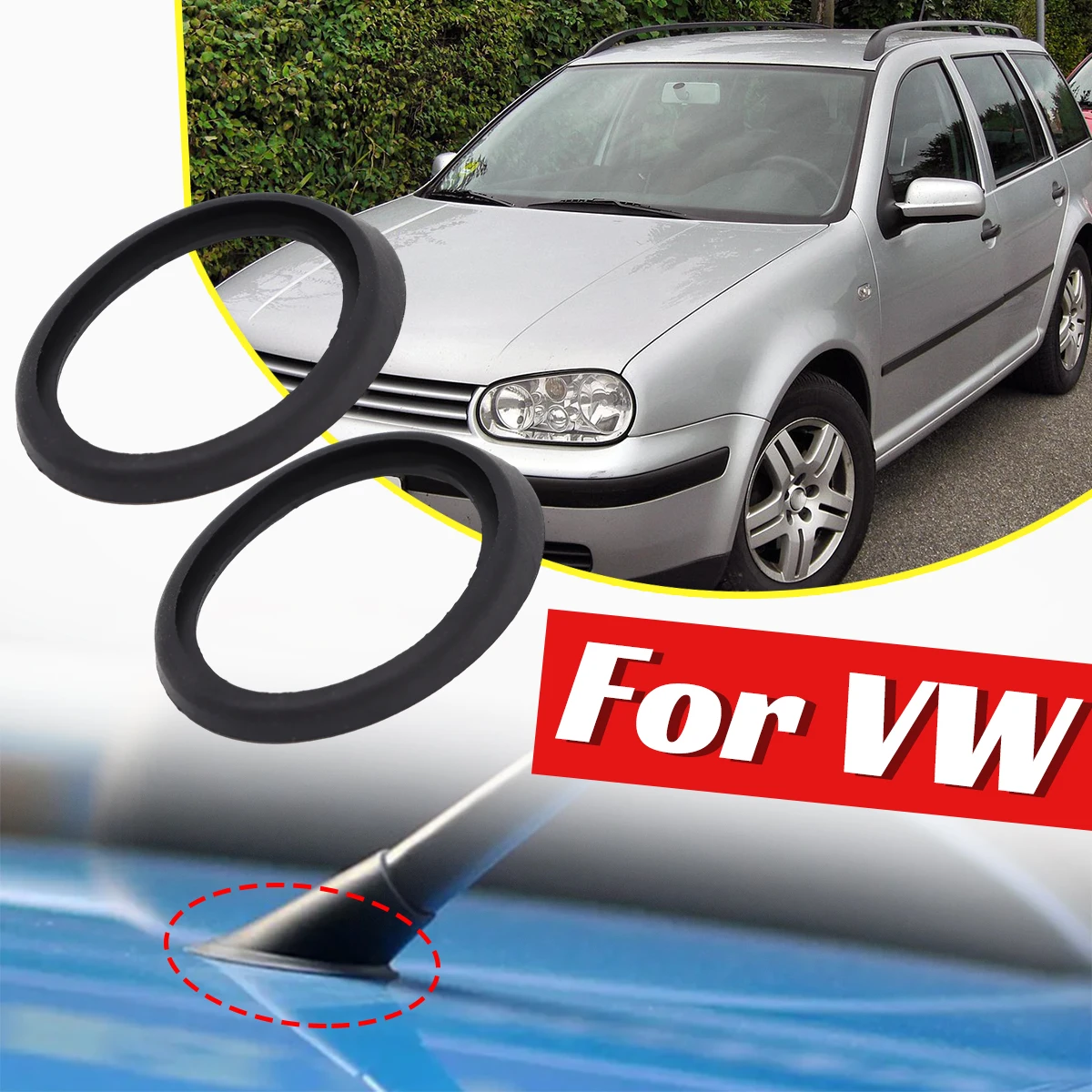 

For VW Golf 4 MK4 5 MK5 MK 3 Variant 1K 1J 1H Gasket Roof Antenna Rubber Foot Roof Aerial Seal 1991-2009 Accessories Repair Kit