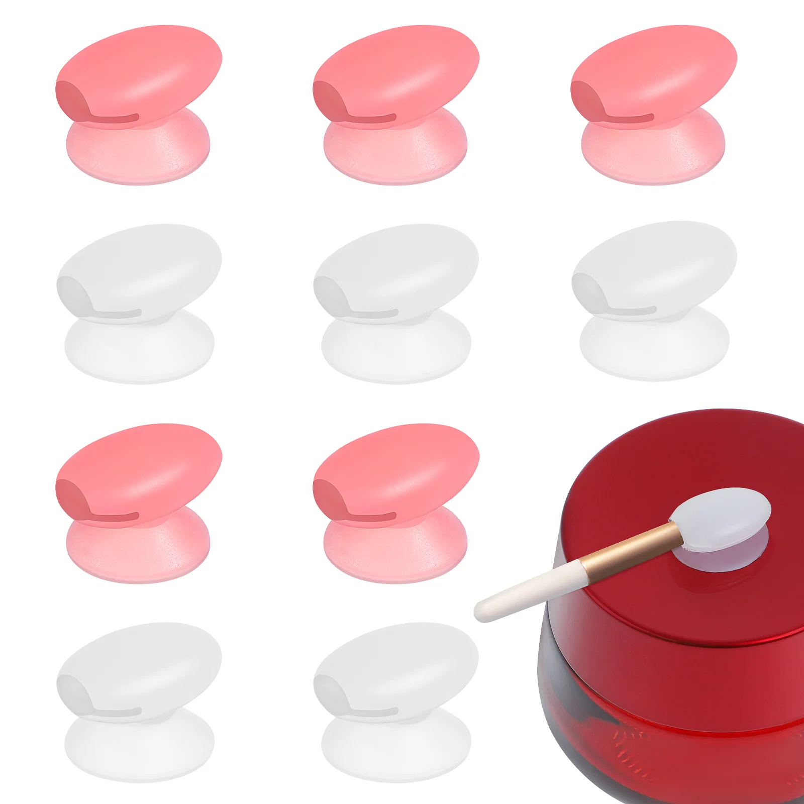 

10 Pcs Lip Mask Brush Silicone Accessories Balm Holder Makeup Covers