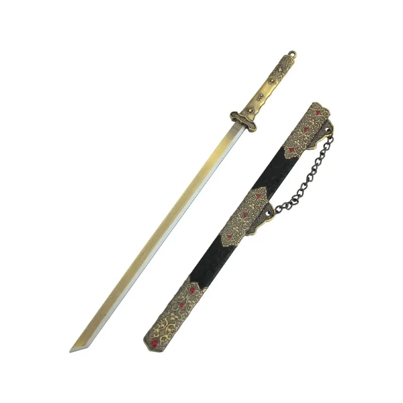 Espada de juguete de Anime de 30cm/11,81 pulgadas, arma antigua periférica, Pilar General de país con funda, modelo de aleación, accesorios de colección, adornos