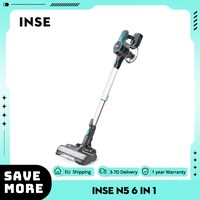 INSE N5 6 in 1 Cordless Vacuum Cleaner 12000Pa Suction Power 45mins Long Runtime 5 Stages Filtration 70dB Noise 1.2L Dust Bin