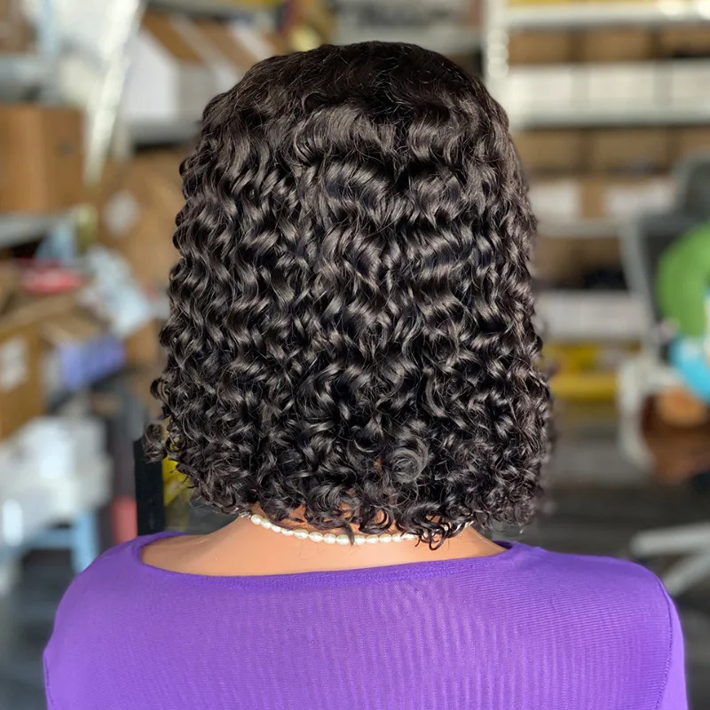 Hochwertige 230% Dichte Glueless Bob Perücken 5x5 Lace Closure Echthaar Wasserwellen-Perücke Weicher Natürlicher Look Einfacher Stil Komfort 190g – Detail 2