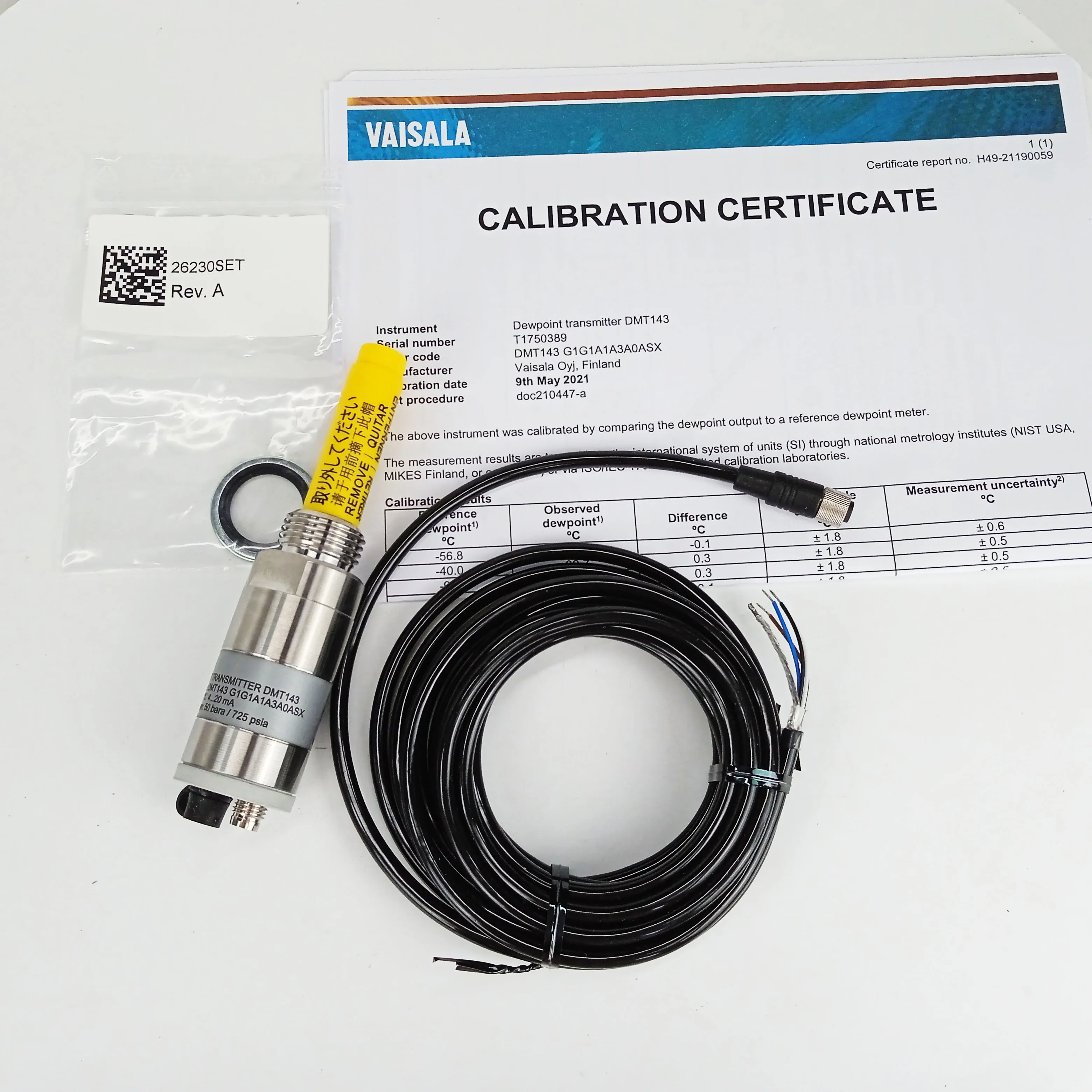 

VAISALA Vaisala DMT143 Датчик точки росы DMT142 Измеритель точки росы DMT143G1G1A1A3A0ASX