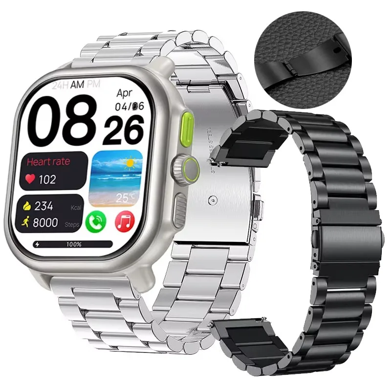Bracelet de montre en acier inoxydable, 22mm, pour Zeblaze Stratos 4 3 2, pour Zeblaze GTS 4 3 GTR 3 Pro/Vibe 8 7 7 Pro 7 Lite/Beyond 3Pro