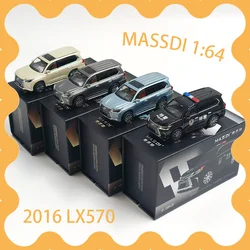MASSDI 1:64 Scale 2016 LX570 Alloy Car Model Adult Classic Collection Display Gift Souvenir Boy Toy