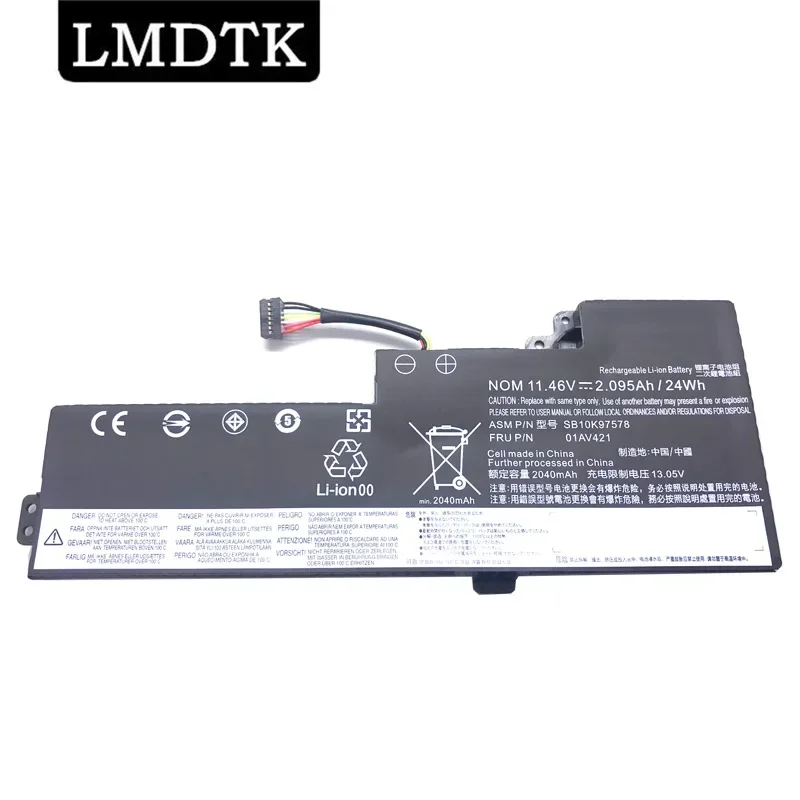 lmdtk nova bateria do portatil 01av421 para thinkpad t470 t480 a475 a485 tp25 01av419 01av489 01av420 sb10k97576 sb10k97578 1146v 24wh 01