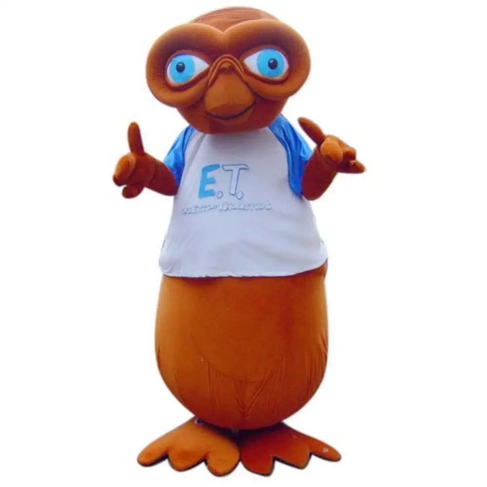 En venta E.T. Disfraz de Mascota de Dibujos Animados Alien Cool, Traje de Fantasía para Halloween, Carnaval, Fiesta, Actuación, Cosplay