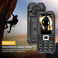 Rugged Mobile Phone M6000 GSM 2G Network 4 SIM Cards Magic Voice 3.5mm Jack 2.4'' Display Big Keyboard Cellphone For Elderly