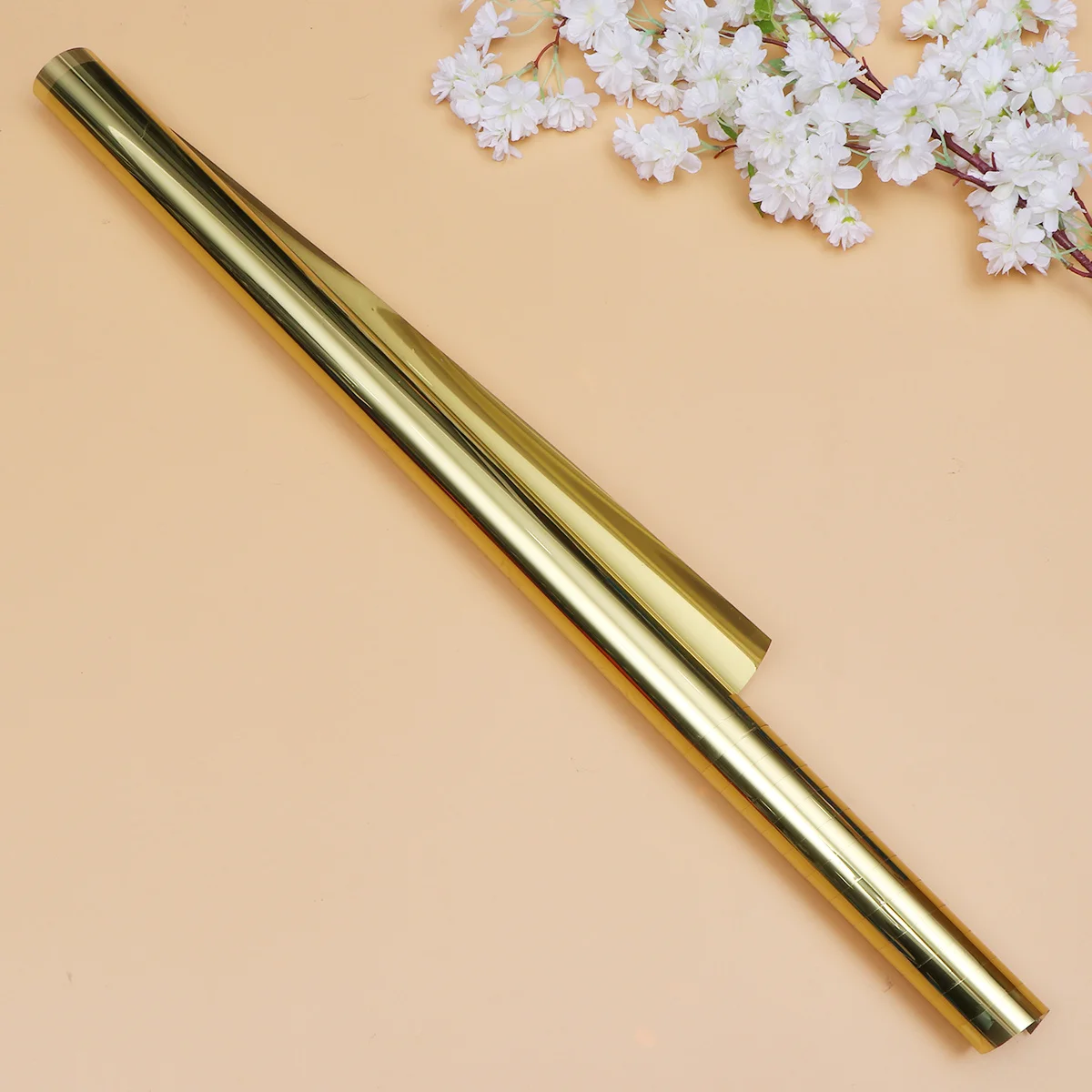 

1Pcs Sunproof Adiabatic Window Sticker Golden 60x200cm Privacy Heat Blocking Window Film for Home Office Balcony Glass