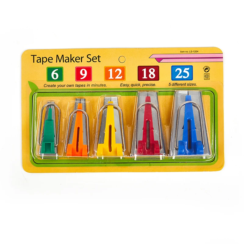 

[YU]Bias Tape Maker Set 5 size 6mm 12mm 18mm 25mm bias tape maker Sewing Accessories