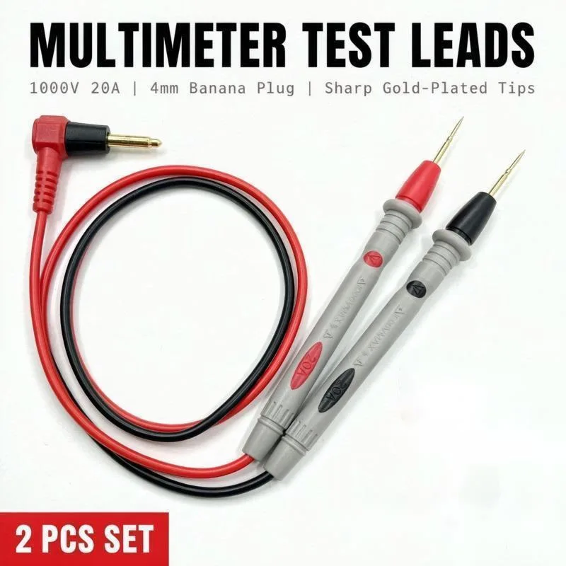 1000V 20A 1.05m Test Wires with 4mm Gold Plated Probes for Digital Multimeter Automotive Electrical Diagnostic Test Leads Tools