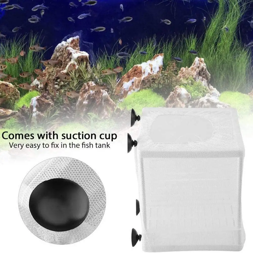 Aquarium Isolation Box Fish Isolation Net Hatching With Breeding Box Net Suction Young Dense Fish Cups Breeding A5z4