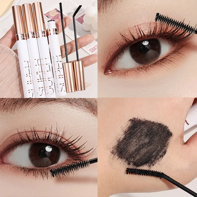 Schwarze Curling Mascara Verlängerung 3d wasserdichte Volumen Wimpern verlängerung Make-up lang anhaltende dicke Seide Mascara koreanische Comes tics