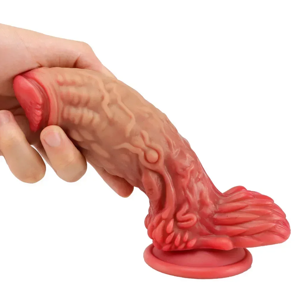 Realistic Monster Dildo Soft Liquid Silicone Huge Dinosaur Scales Penis With Suction Cup Sex Toys For Woman Female Masturbation