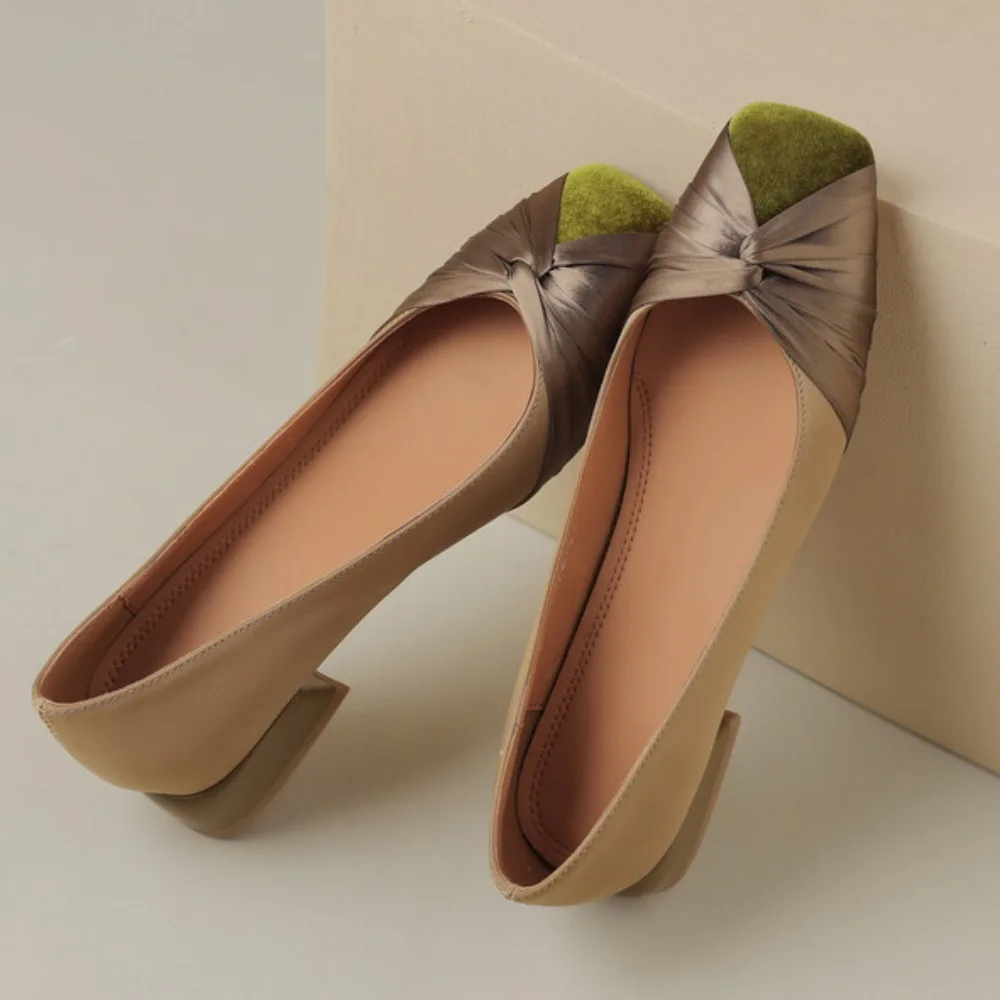 

Women's Square Toe Vintage Flats Shallow Soft Loafers Comfortable Leather Ballet Shoes for Female Low Heels Dress Shoes Mujer