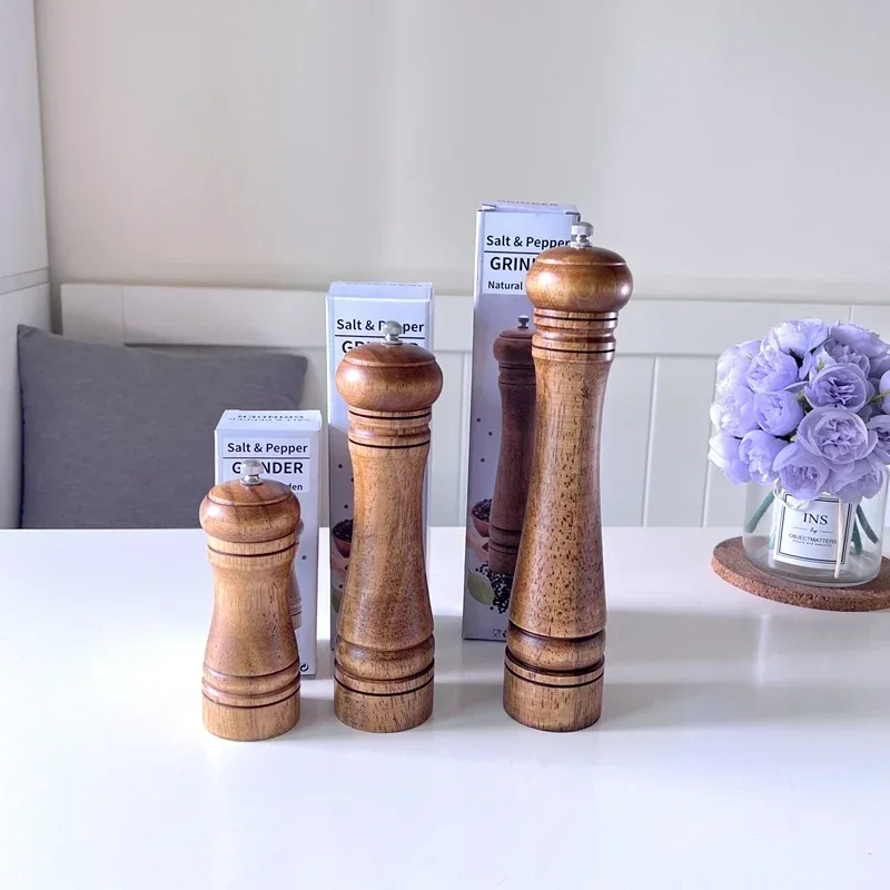 Export order, solid wood pepper grinder, manual grinding pepper, sea salt, pepper ceramic core grinding