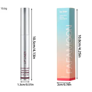 6barevná voděodolná konturovací tužka na rty, slupovací tetovací lesk na rty, trvanlivý matný odstín na rty, černá hnědá, konturovací tear-off make-up skvrna kosmetika 8 nejlepší prodej základní kosmetika - №2