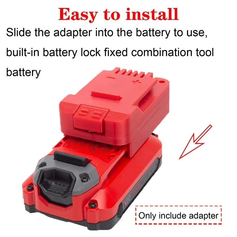 Battery Converter for Craftsman V20 Li-Ion Battery to Bauer 18V Li-Ion Tool Battery Adapter Power Tool Accessories