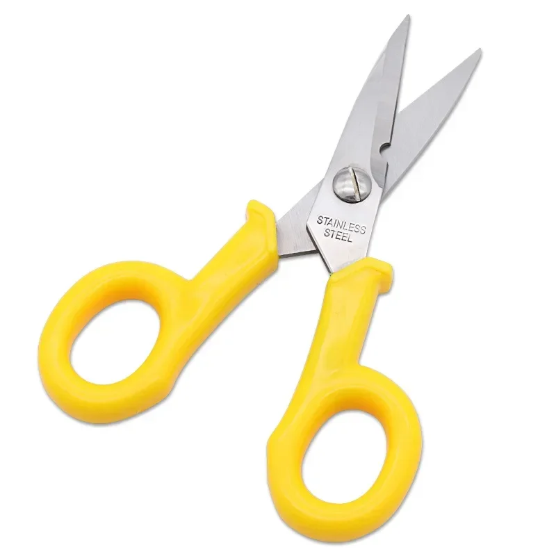 Stainless Steel Wire Cable Scissors Yellow ABS Handle Iron Shears Electrician Scissors Portable Hand Tools Household Gadgets