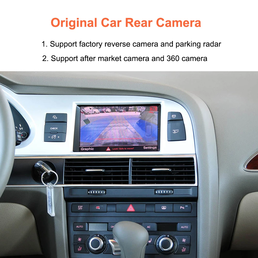 Bonroad Wireless CarPlay Interface für Audi A6 Q7 2009-2015 MMI 3G Android Auto Mirror Link AirPlay Rückfahrkamera Nachrüstsätze – Detail 9
