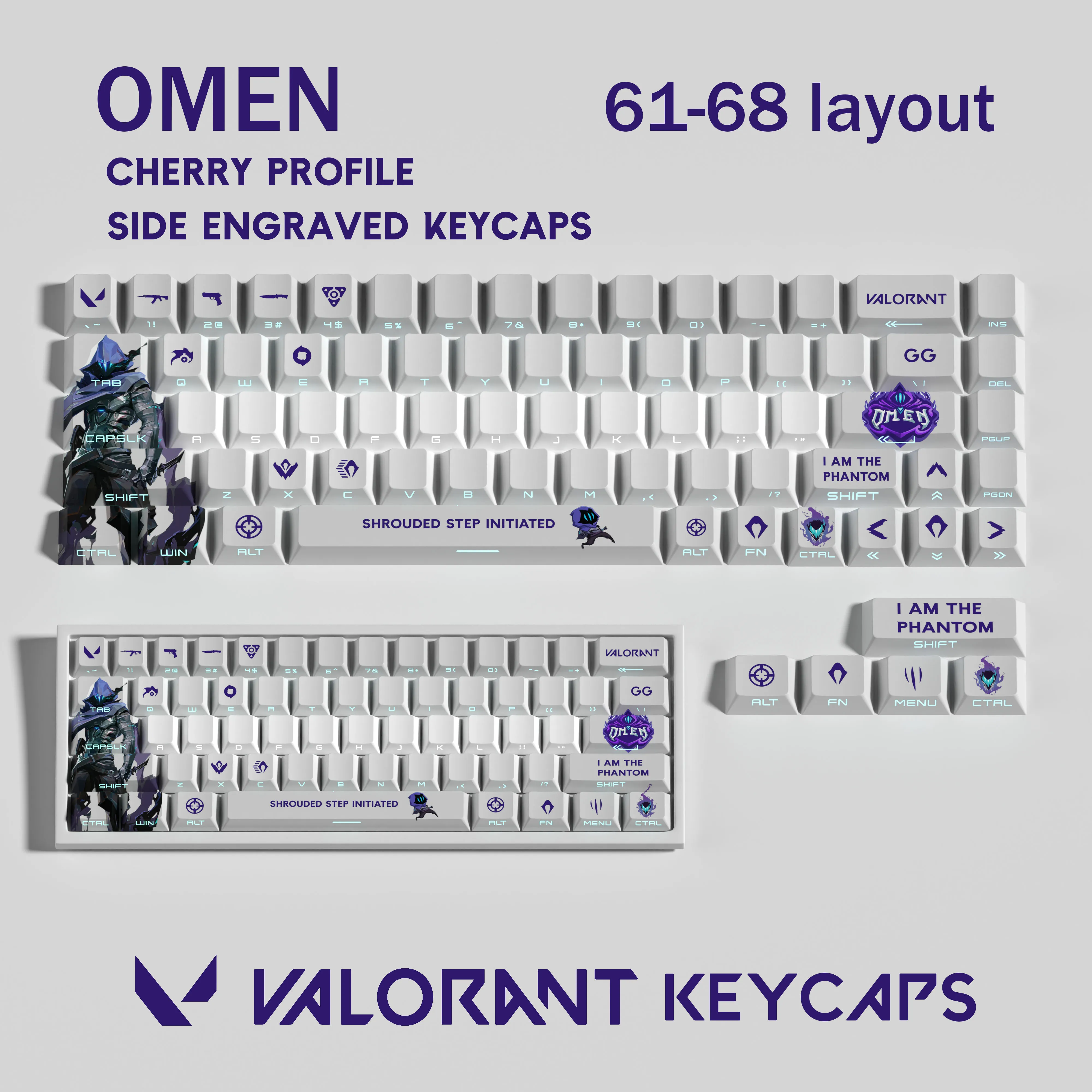 

OMEN KEYCAPS Valorant колпачки для клавиш Cherry Profile GAME колпачки для механической клавиатуры