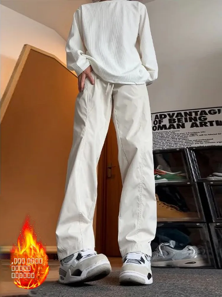 

Мужские зимние утепленные брюки-карго American Style с флисовой подкладкой, ветрозащитные, водонепроницаемые, для активного отдыха, прямого кроя, рабочая одежда